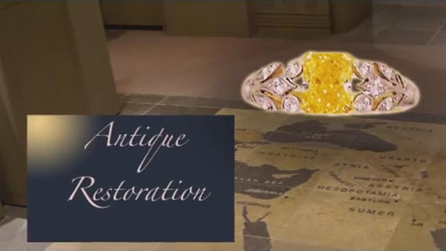 Antique Restoration - Yellow diamond ring